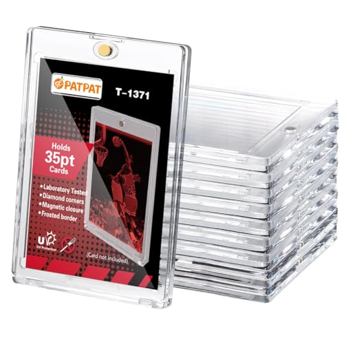 PATPAT 10Pcs 6.3x8.8cmMagnetic Game Card Holder Acrylic Storage Case Collectiable Acrylic Display Case for Basketball Trading Cards, Sport Trading Cards, Game Trading Cards PATPAT 10Pcs 6.3x8.8cmMagnetic Game Card Holder Acrylic Storage Case Collectiable Acrylic Display Case for Basketball Trading Cards, Sport Trading Cards, Game Trading Cards